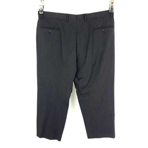 Jos A Bank Signature Collection Wool Dress Pants 39/26 Gray High Rise Pleated - Picture 3 of 6